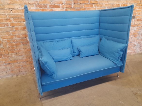 Kanapa / Sofa 2-osobowa Vitra - Alcove, niebieska