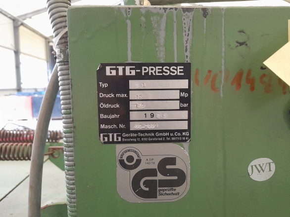 Prasa kanałowa, belownica, 7,5 kW, GTG H1
