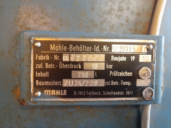 Sprężarka/ Kompresor śrubowy MAHLE, MSK-I-2-5,5/10/U3, 10 BAR, 750 L