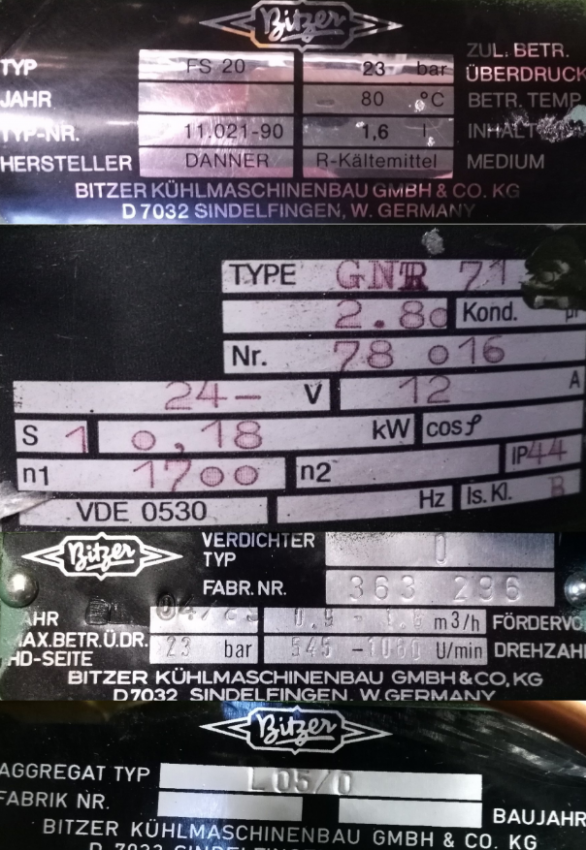 SPRĘŻARKA BITZER AGREGAT KOMPRESOR FS20 L05